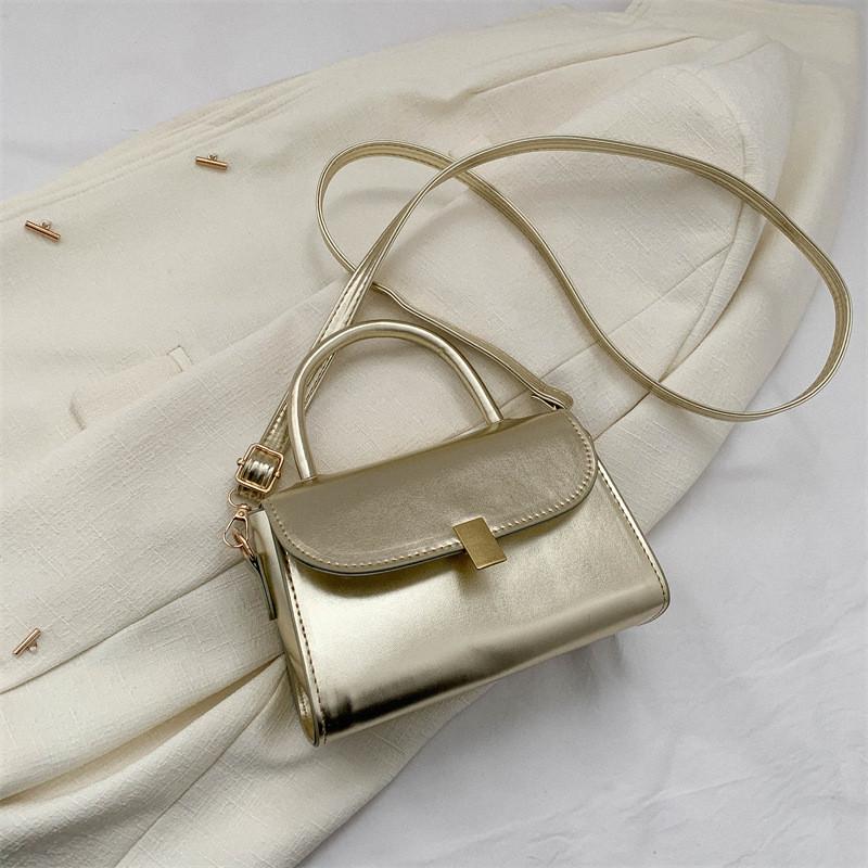 Trendy Street Style Fashion Fall Simple Single Shoulder Bag Medium Square Handbag