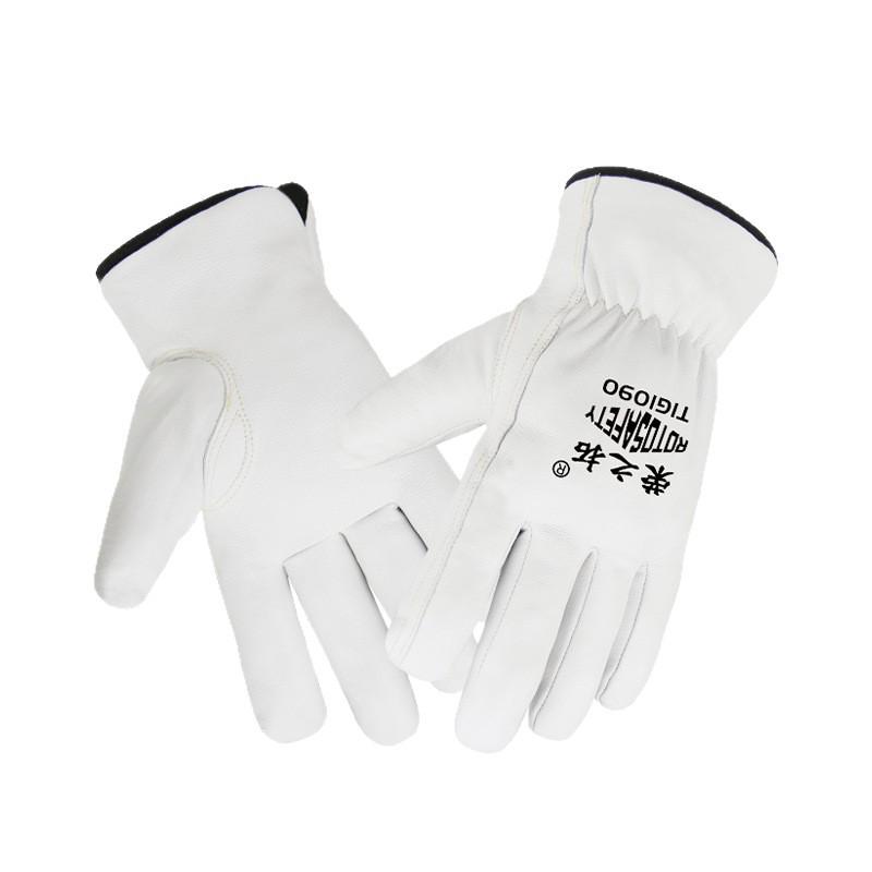 Rękawice spawalnicze ze skóry owczej odporne na ciepło - Podszyte polarem, ognioodporne, odporne na ścieranie, izolujące