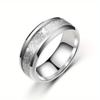 1Pc Titanium Steel Fashionable, Versatile and Simple Ring, A Trendy Ring Suitable for Men and Women