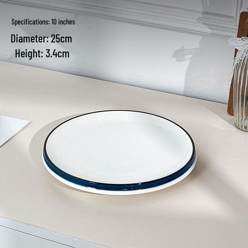 Nordic Style Ceramic Steak Plate - Creative Western Tableware for Home or Hotel Use