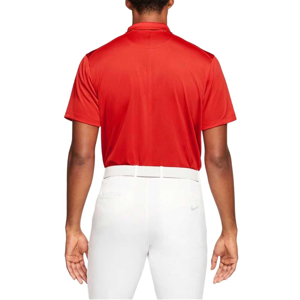 Nike Polo de Manga Curta Respirável com Absorção de Suor Dri-Fit para Golfe Masculino Vermelho AJ5480-657