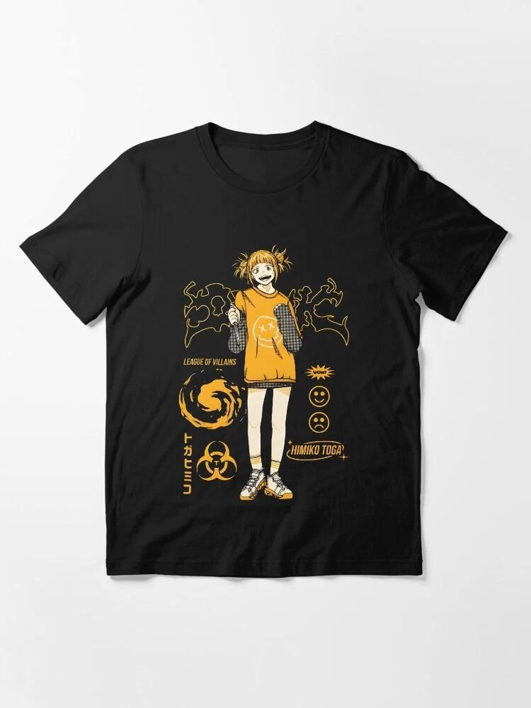 Anime My Hero Academia Himiko Toga Urban Villain Style Black Tshirt Size S4XL S