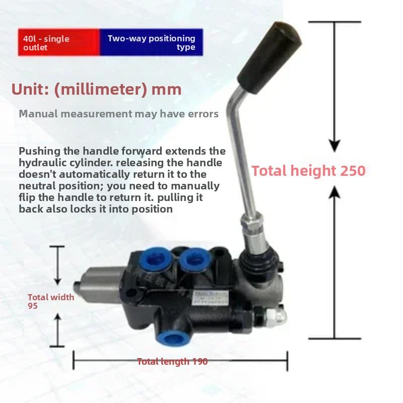 Two-way Hydraulic Multi Way Valve, Woodworking Valve, Reversing Valve, for Use In Wood Splitting Machines and Harvesters