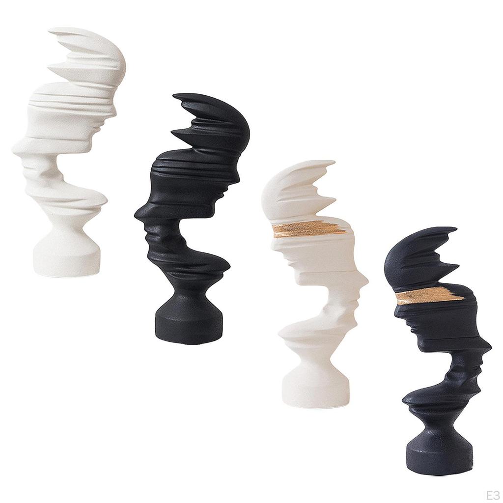Human Face Figurine Art Piece for Desk And Indoor