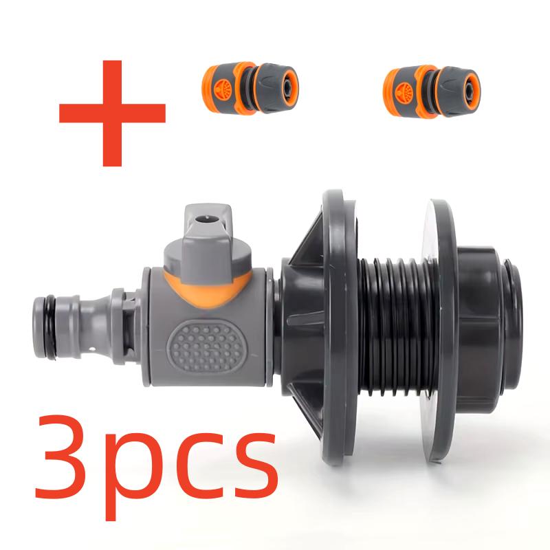 Adaptér pro PVC/IBC sud na vodu, Odolný adaptér pro vodní nádrž s ventilem, Rychlá instalace Sada konektorů pro sběr dešťové vody