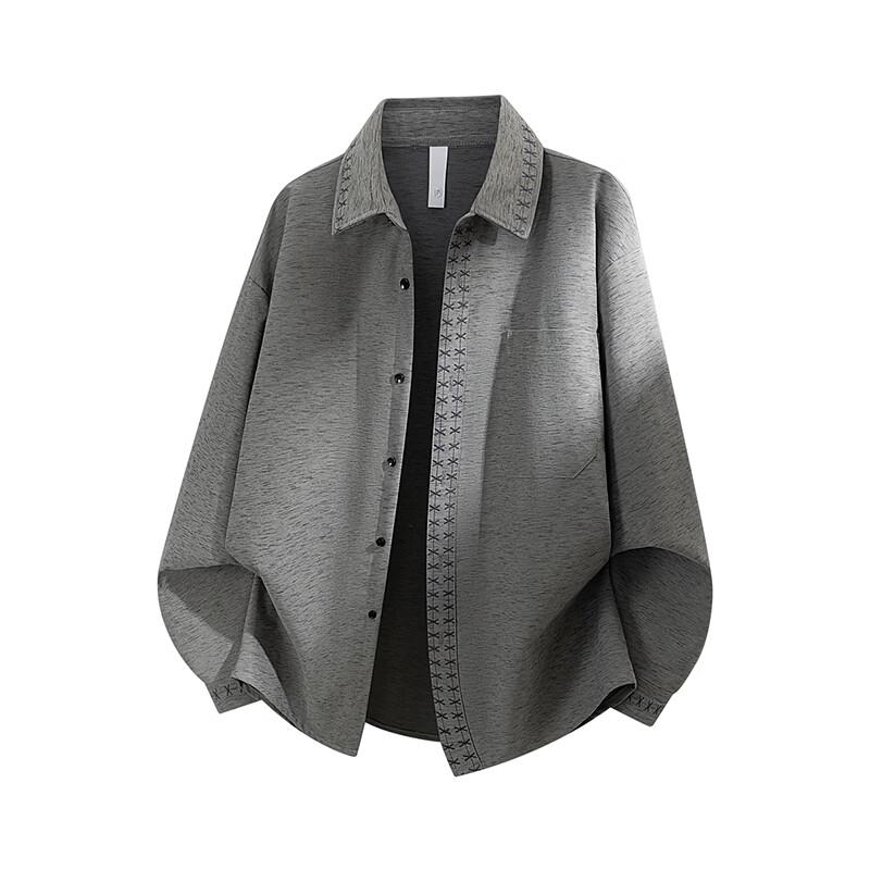 Neo-Chinese Style Embroidered Long-Sleeve Shirt Jacket