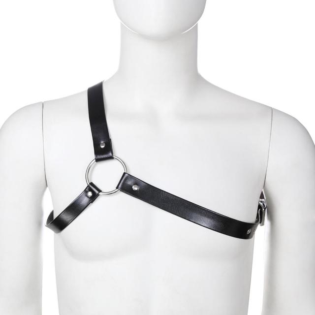 Adult Toys Sexy Male Chest Harness Bondage Slave Fetish Restraints Straps Belts Sex Products Club Costumes Props PU