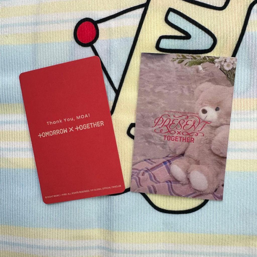 [USED] TXT Taehyung MOAZONE Fan Live FC Trading Cards (2 Cards)