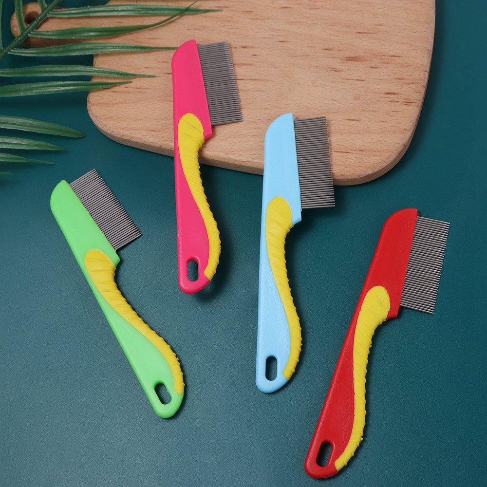 Fine Toothed Pet Hair Comb Stainless Steel Lice Comb Wool Cleaning Supplies Dog Flea Comb  Massage