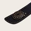 Y2k Women's Waist Belt Gothic Dress Jeans Belt Fashionable Rivet Leather Belt  Streetwear