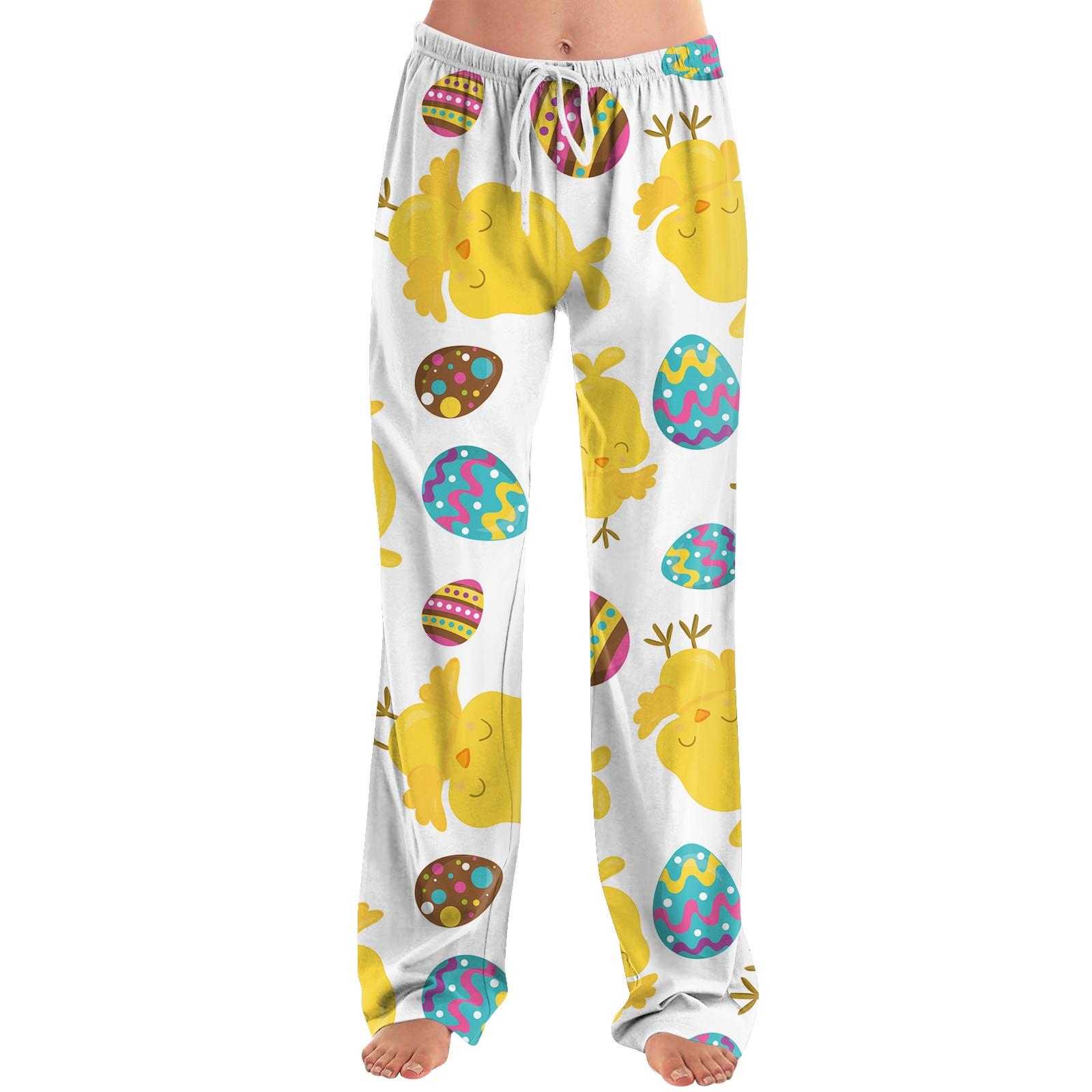 

Женские модные свободные повседневные брюки с пасхальным принтом XXXL