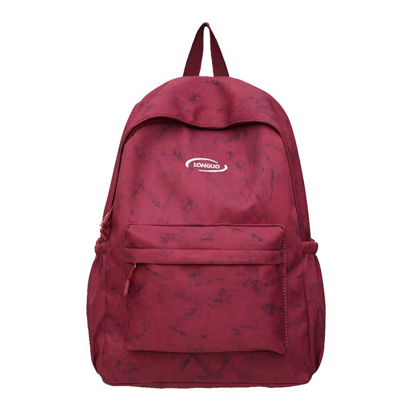 New backpack, college student, junior high school student schoolbag, large capacity, simple and lightweight travel backpack