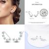 New 925 Sterling Silver Star Moon Earrings for Women Sparkling Zircon Ear Studs Luxury Romantic Fine Jewelry Gift for Girl