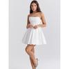 House Same Style Beautiful White Strapless Dress French Sweet First Date Chic Pleated Sleeveless Dress Dress