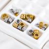 20pcs Multi Shape Stainless Steel Spacer Loose Bead Big Hole Beads Bamboo Charm Pendant for Bracelet Necklace DIY Jewelry Making