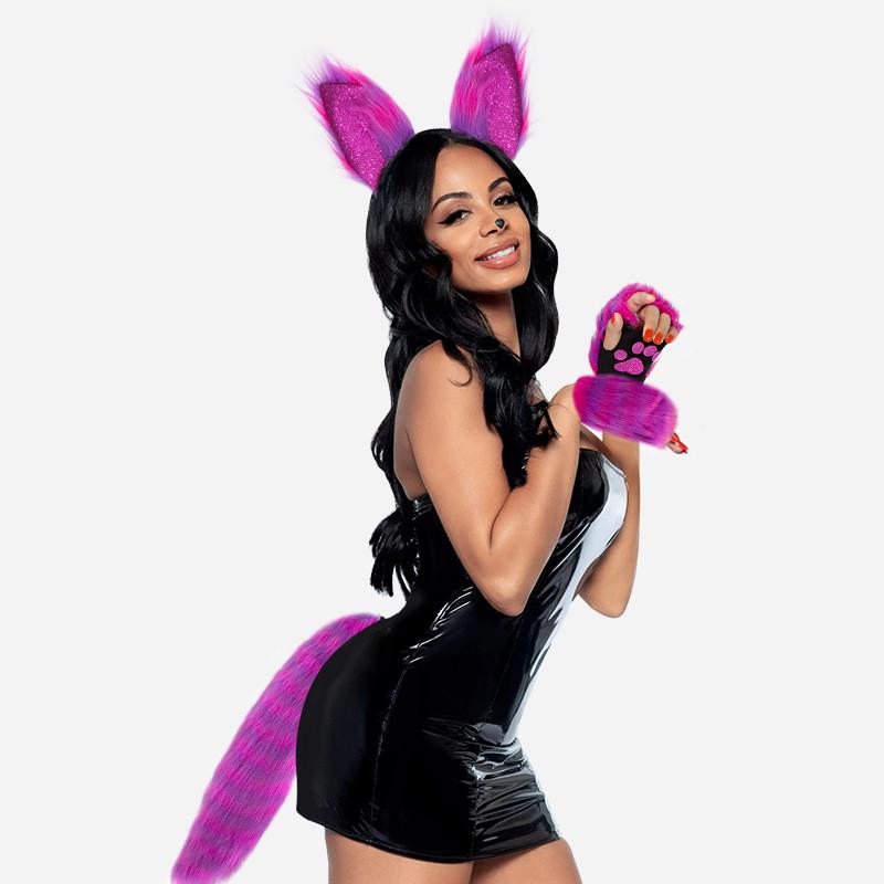 Plush Fox Costume Accessories With Ears And Tail For Cosplay And Halloween Parties