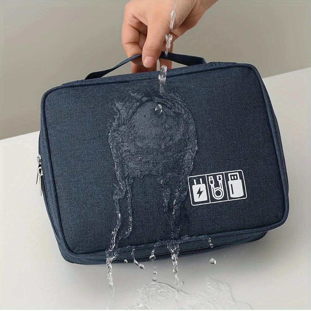 New Cable Storage Bag Waterproof Digital Electronic Organizer Portable USB Data Line Charger Plug Storage Bag Travel Cable-LJX