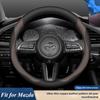 Læder Ratdæksel til Mazda 2 3 HB 6 GH Cx5 Cx30 Cx90 Bt50 Mx5 2010- 2024 205 2026 Interiørtilbehør