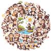 35-100pcs Cartoon Monkey Stickers Cute Jungle Animal Orangutan Stationery Stickers For Laptop Notebook Laptop Graffiti Decals