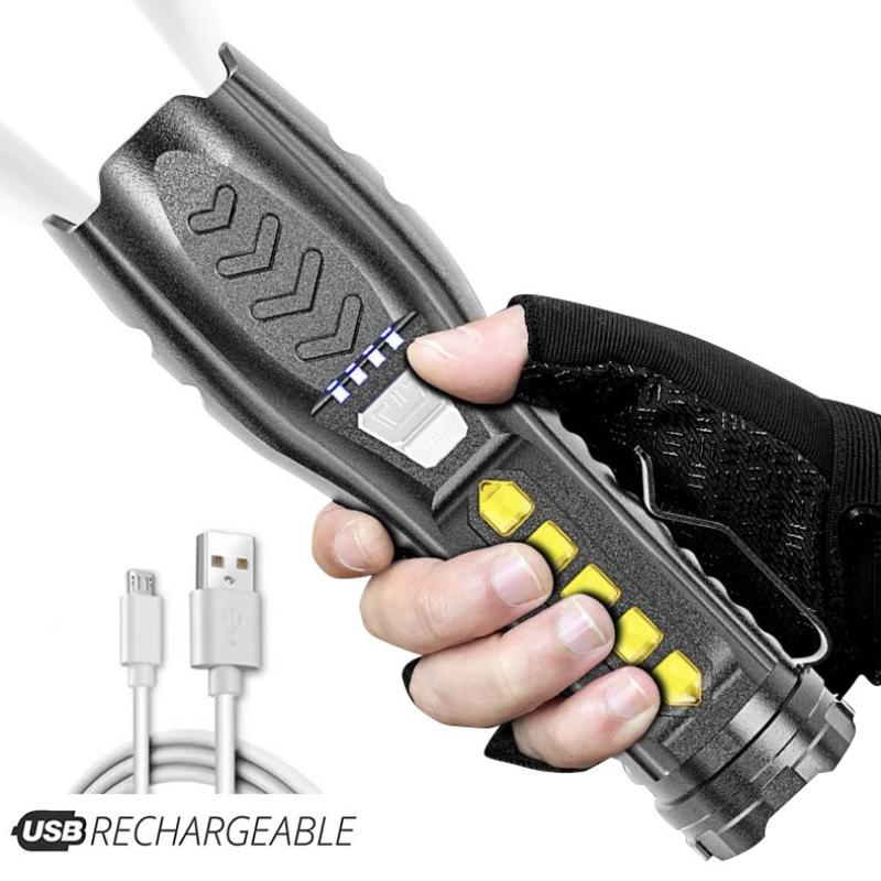 

Многофункциональный фонарь с USB-зарядкой для дома и работы, портативный мини-прожектор, мощный фонарь чёрный