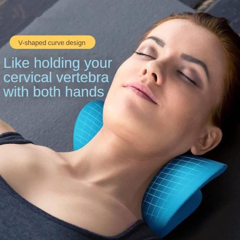Pescoço Ombro Alongador Relaxante Cervical Quiropraxia Tração Dispositivo Travesseiro Para Alívio Da Dor Na Coluna Cervical