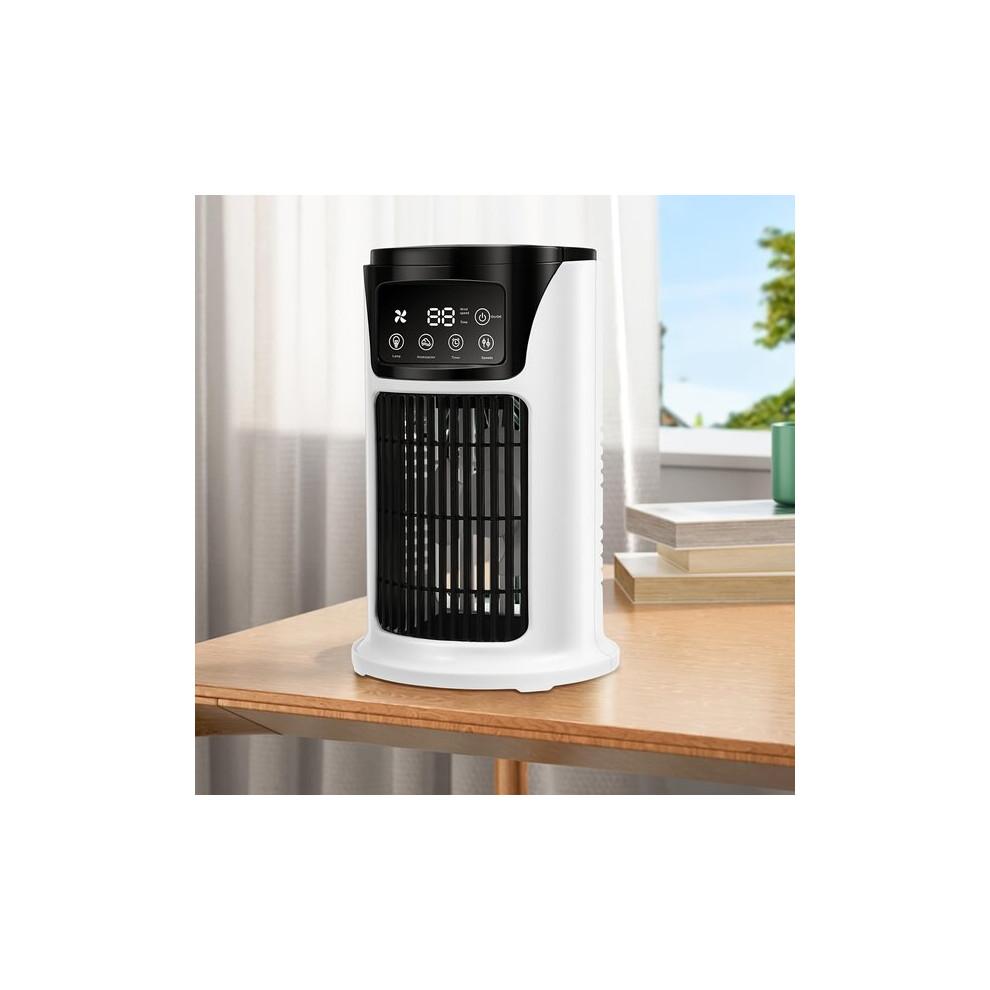 Portable 3-in-1 Air Cooler Humidifier and Mood Light Fan with USB Power and Evaporative Cooling for Office and Home Less