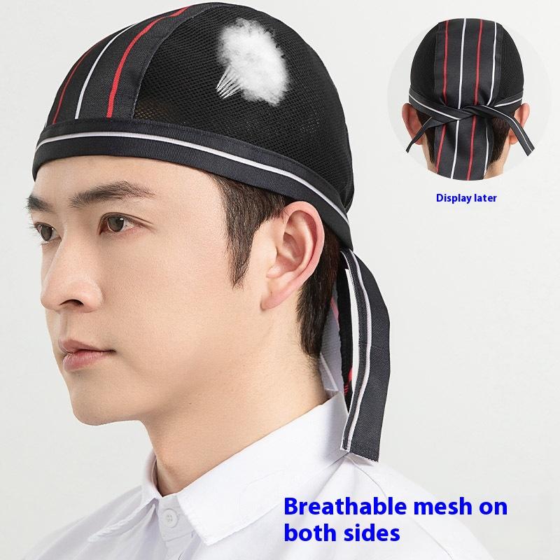 Дышащий сетчатый берет, шапка шеф-повара, пиратская бандана, шапка для готовки на кухне, шапочка шеф-повара, головной убор