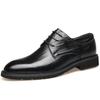 Fashion Brand Shoes Men Loafers Thick-soled Wedding Party Shoes Black Formal Business Shoe Lace Up Oxfords Leather Men Dress Shoes