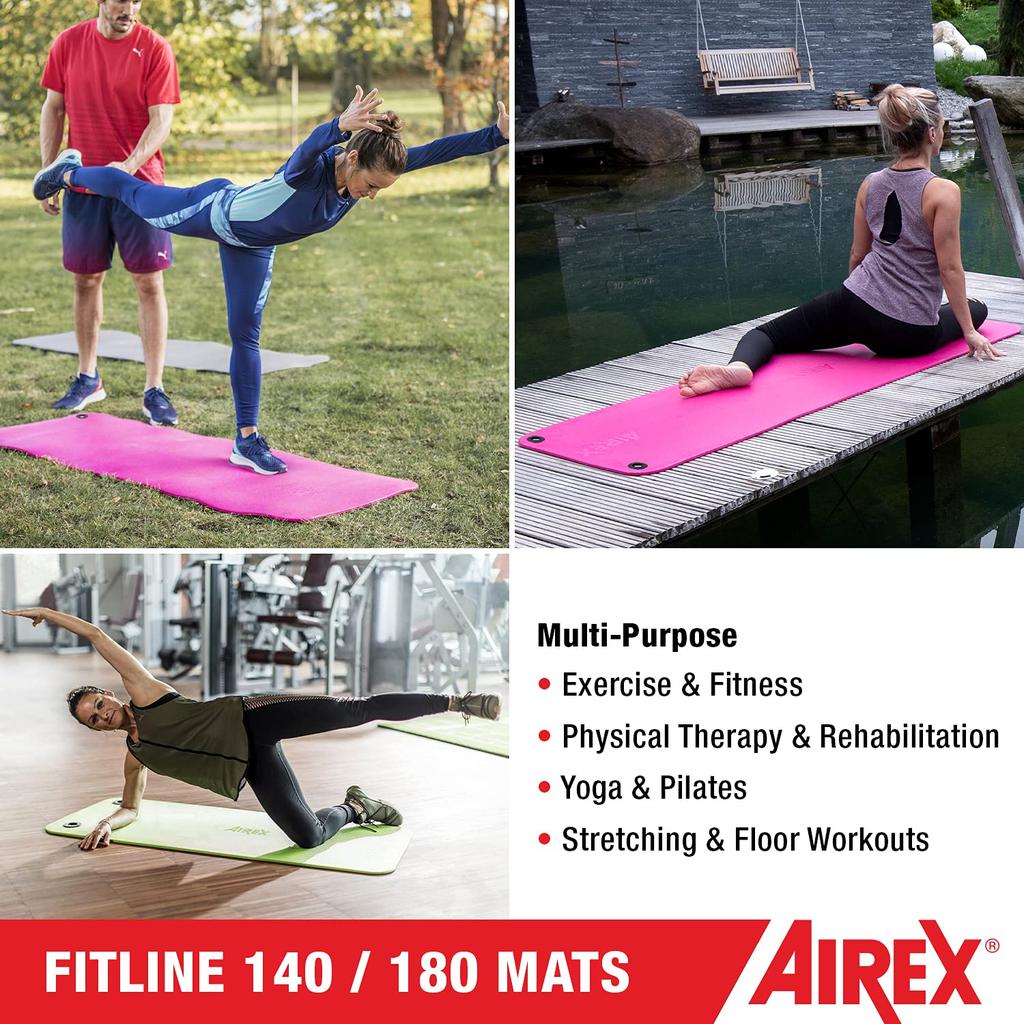 AIREX Fitline 180 Training 10mm FITLINE Podložka Charcoal, Silná, Uhlová, 180, FITLINE180SI,