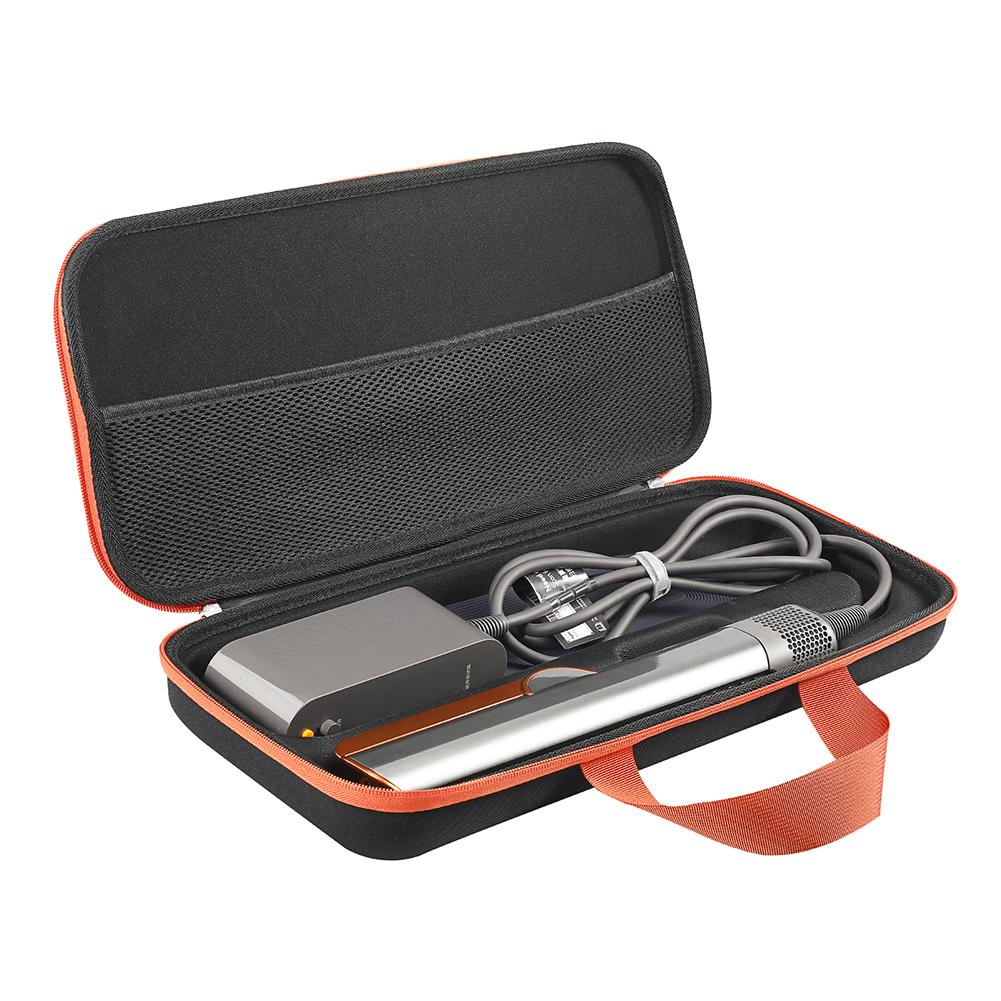 Hartschalen-Tragetasche Stoßfest Tragbar Reise-Aufbewahrungstasche Wasserdicht mit Netztasche für Dyson Airstrait /Corrale Haarglätter