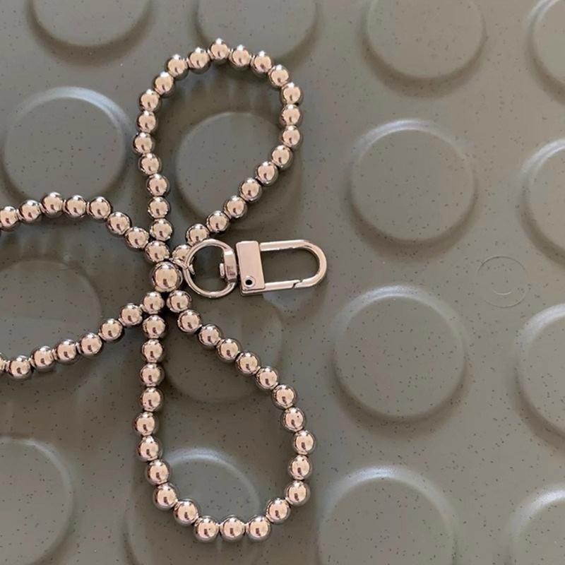 Pärlrosettberlock Nyckelringar Söt Cool Hängande Prydnad Nyckelring Ryggsäcksdekoration Smycken för Kvinnor Flickor