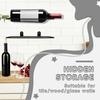 Metal Wine Bottle Rack Wall-mounted Wine Rack Bar Wine Shelf Space-saving Wine Organizer Gift for Wine Lovers