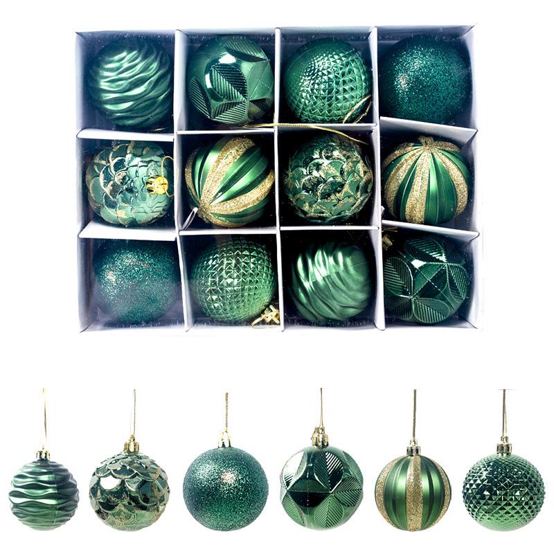 Decorative Christmas Xmas Tree Ball Bauble Hanging Decor 12Pcs/Set 60mm Diameter Safe and Long Lasting Materials