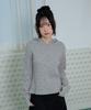Flower Waffle Button Hoodie - Gray
