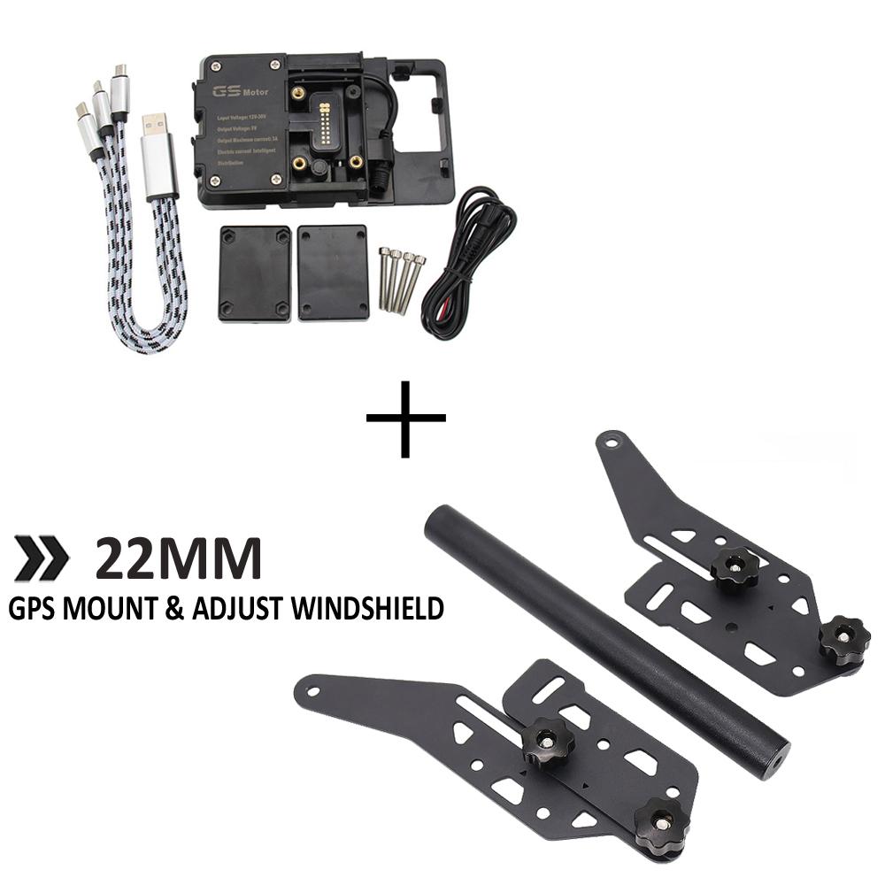 CB 500 X Motorcycle GPS Navigaton Mount Phone & Adjustable Windshield Bracket Kit For Honda CB 500X CB500X 2016 2017 2018 2019