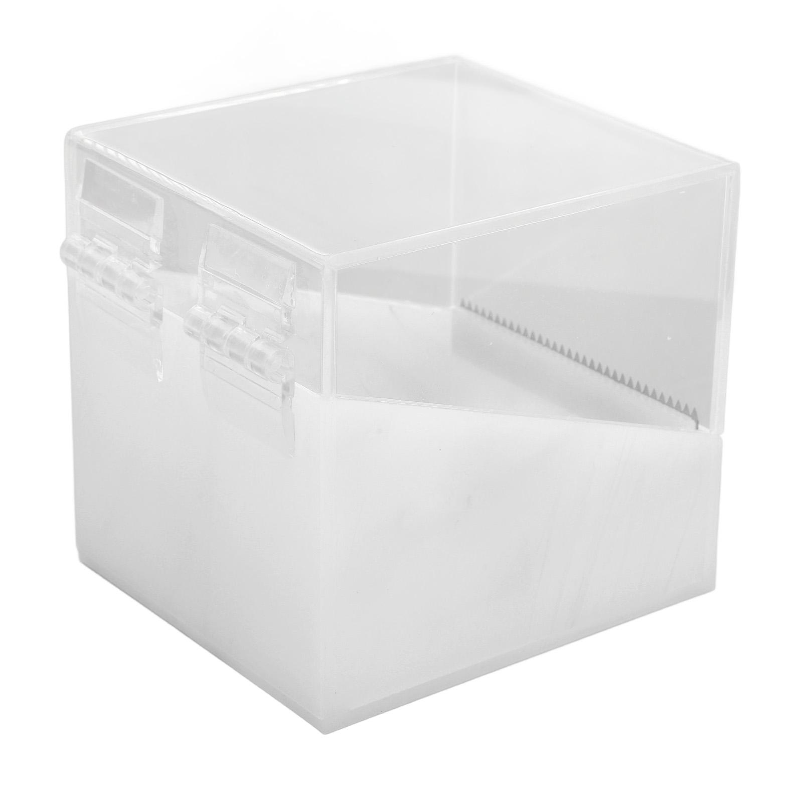 

Диспенсер для ленты для ресниц 2 отделения Акриловый держатель для резки ленты с прозрачной откидной крышкой для красоты белый