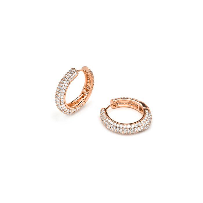 Boucles d'oreilles Luxenter en Zirconia finition or jaune 18k - Taxaio