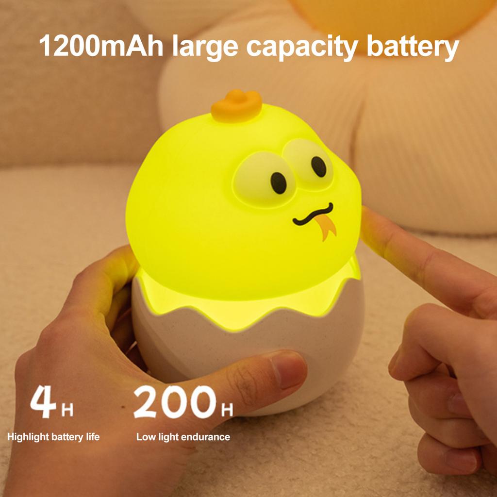 Eggshell Snake Tumbler Night Light Rechargeable Adjustable Cartoon Snake Desk Light Home Office Bedroom Bedside Decorative LED Table Lamp