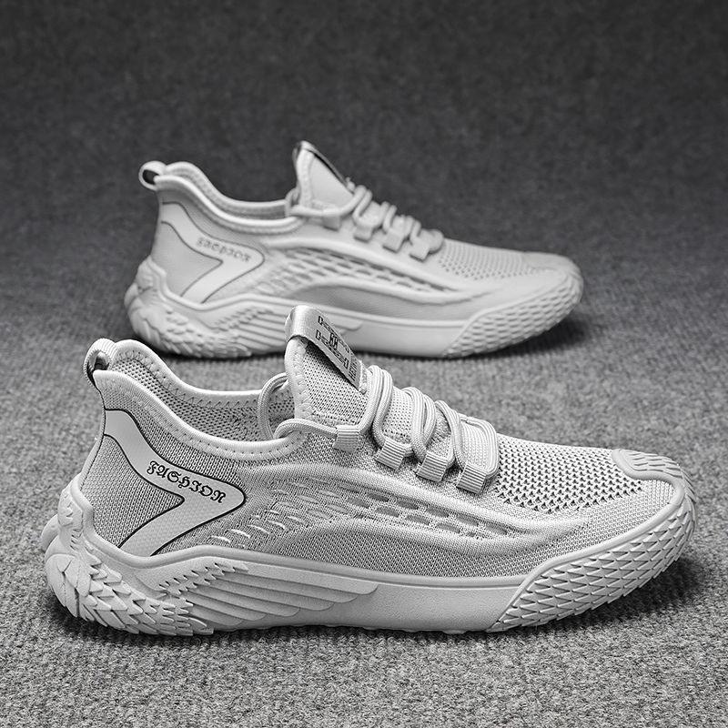 Summer breathable thin shoes men s deodorant sports running fly-woven shoes mesh trendy shoes 39