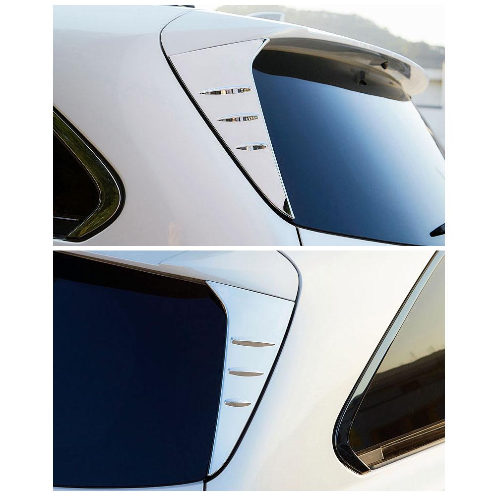 For Toyota Sienna 4th 2024 2024 2024 Car Styling Carbon Chrome Rear Window Spoiler Side Wing Triangle Cover Trim Molding Garnish