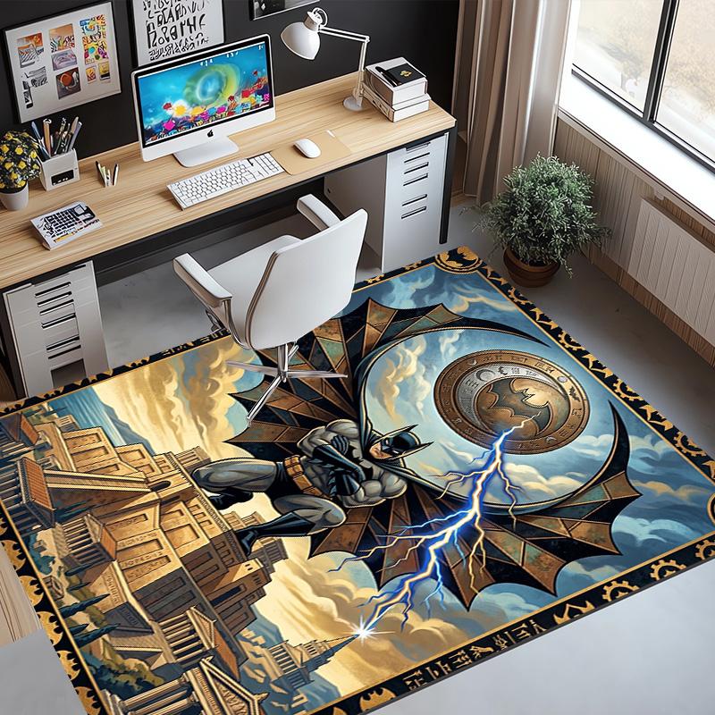 Batman Pattern Rug, Indoor/Outdoor Mat, for Picnic, Gameroom, Bedroom, Office, Living Room, Home Decor Carpet, Birthday Gift