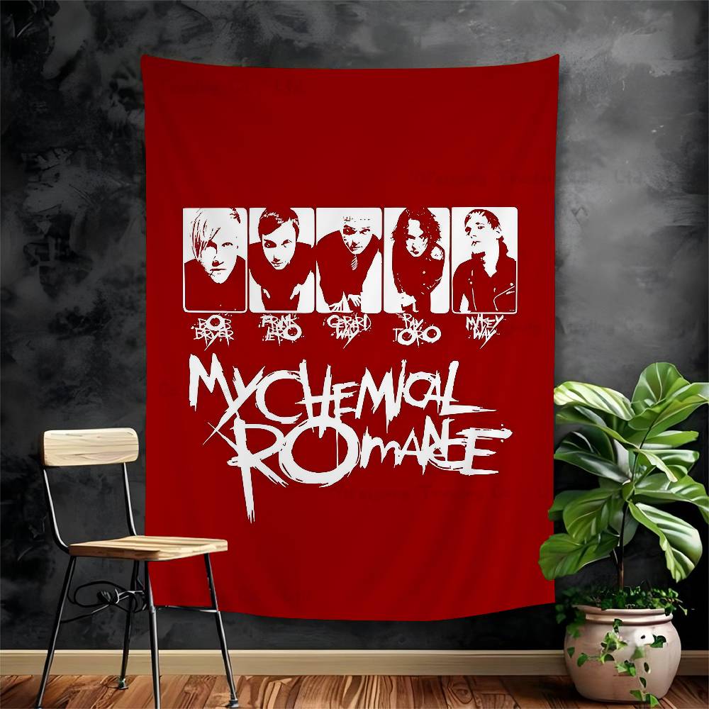My CChemical RRomance Band Hanging Bohemian Tapestry Hanging Tarot Hippie Wall Rugs Dorm Japanese Tapestry