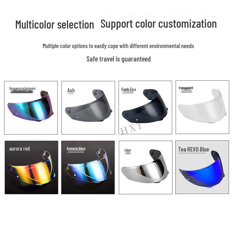 Universal Photochromic Anti-Fog Visor Sticker for HJC I91/i90 Helmets, Day-Night Electroplated HJ-33 Lens