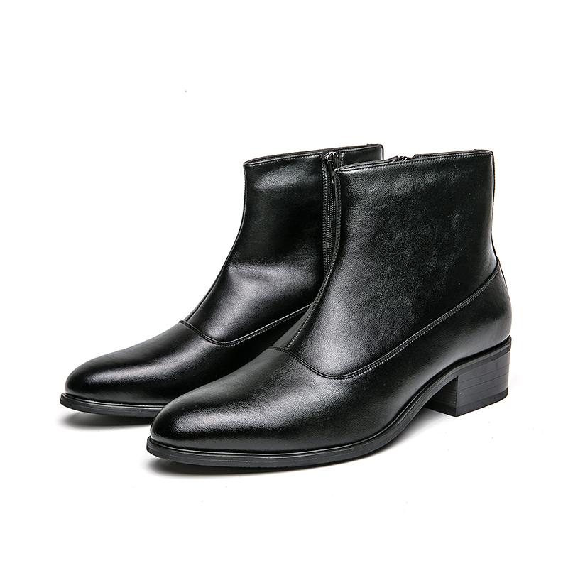 Fashion Chelsea Men's Boots All-match Leather Men Designer Boots New Brand Cowboy Boots Fashion Casual High Top Business Walking Shoes