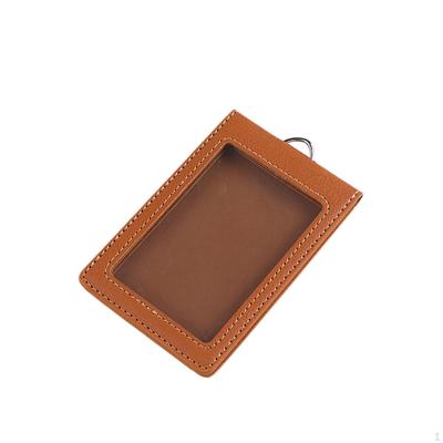 ID Badge Holder Double Sided Card Protector Pouch for Travel Commuting Gift
