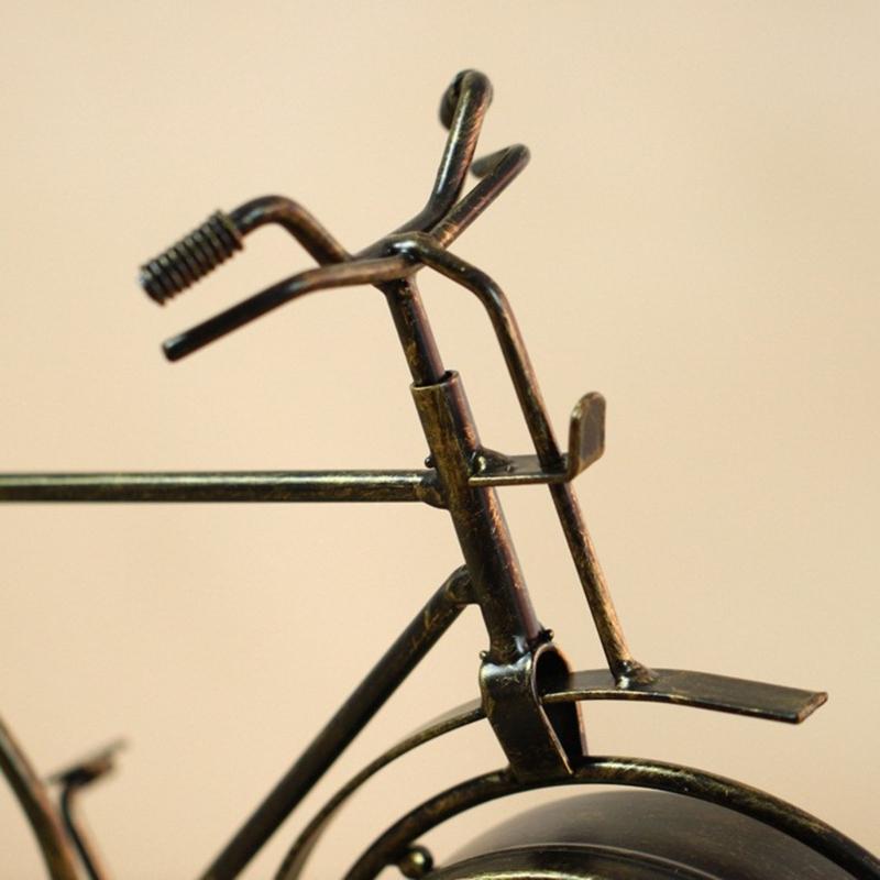 Antique Bicycle Alarm Clock Arabi Numeral Desk Clock Vintage Table Clock Home Office Bedroom Dormitory Decoration