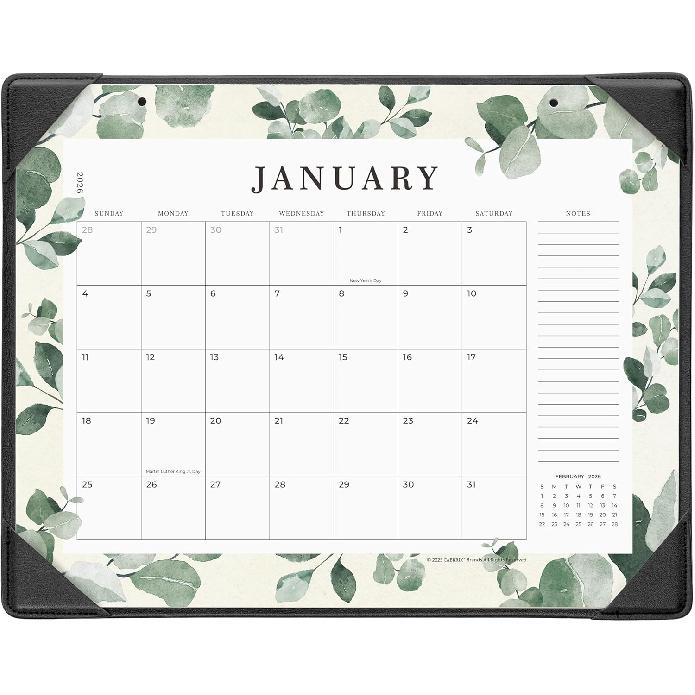 Cabbrix Desk Calendar 2026 with Desktop Mat, 2026 Desk Calendar January 2026 to December 2026, 15  x 12  Flat Monthly Desktop Calendar for Home