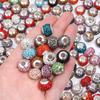 10Pcs/Lot Rhinestone Crystal Shambhala Ball Beads Colorful Polymer Clay Beads Big Hole Loose Spacer Beads For Jewelry Making