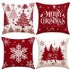 Merry Christmas Decoration Pillowcase New Year Gift Santa Claus Snowman Pattern Home Room Decoration Sofa Cushion Cover
