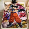 Son Goku Print Flannel Blanket, Warm for Sofa Bed Chair Picnic Travel, Bedroom Decorative Home Throw -HE17